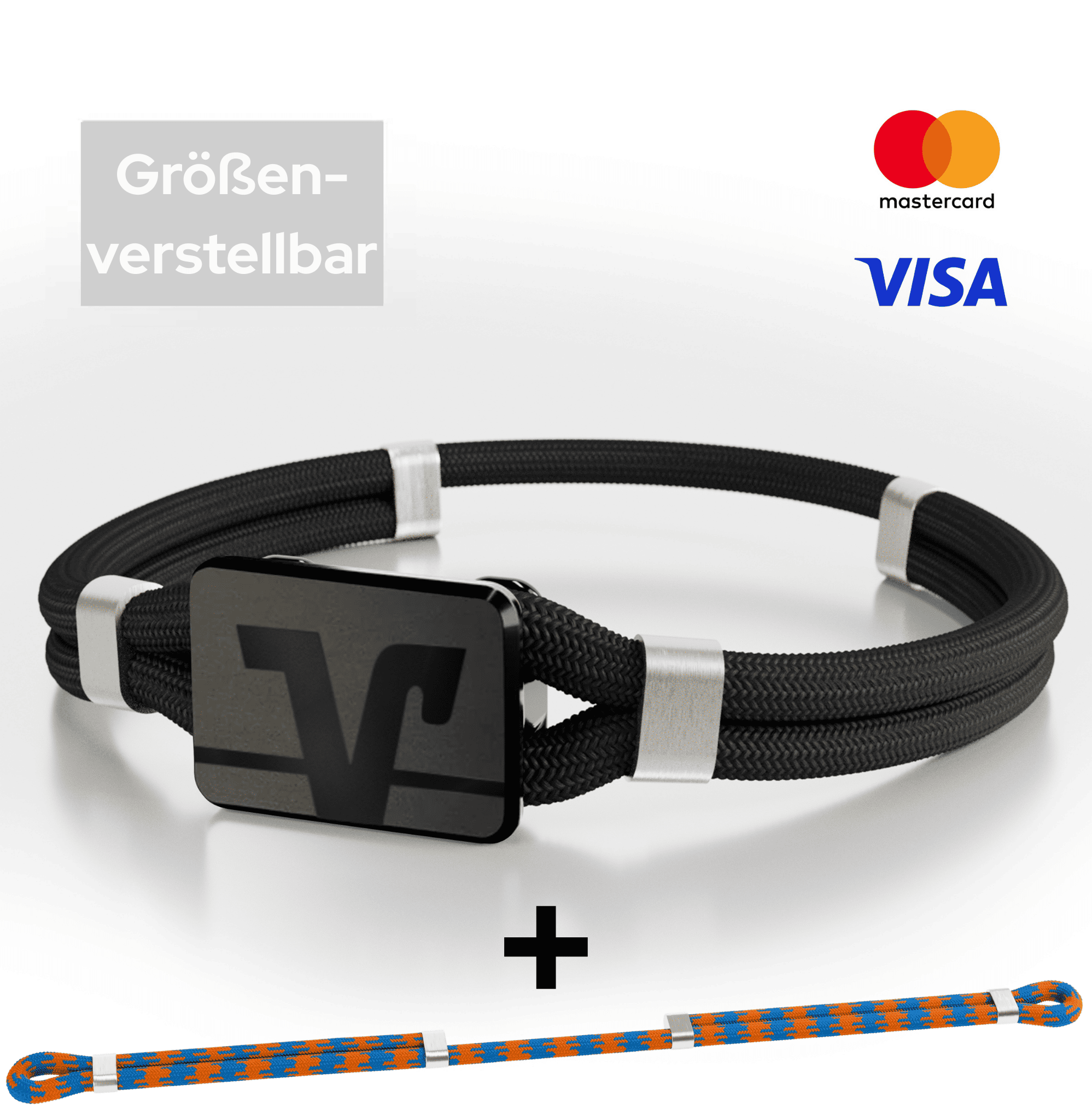 Bezahlarmband von Paycelet mit VR-Logo